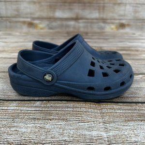 Doggers Mule Clogs Youth Size 1 Slip On Ankle Strap Comfort Sandals / Shoes Blue